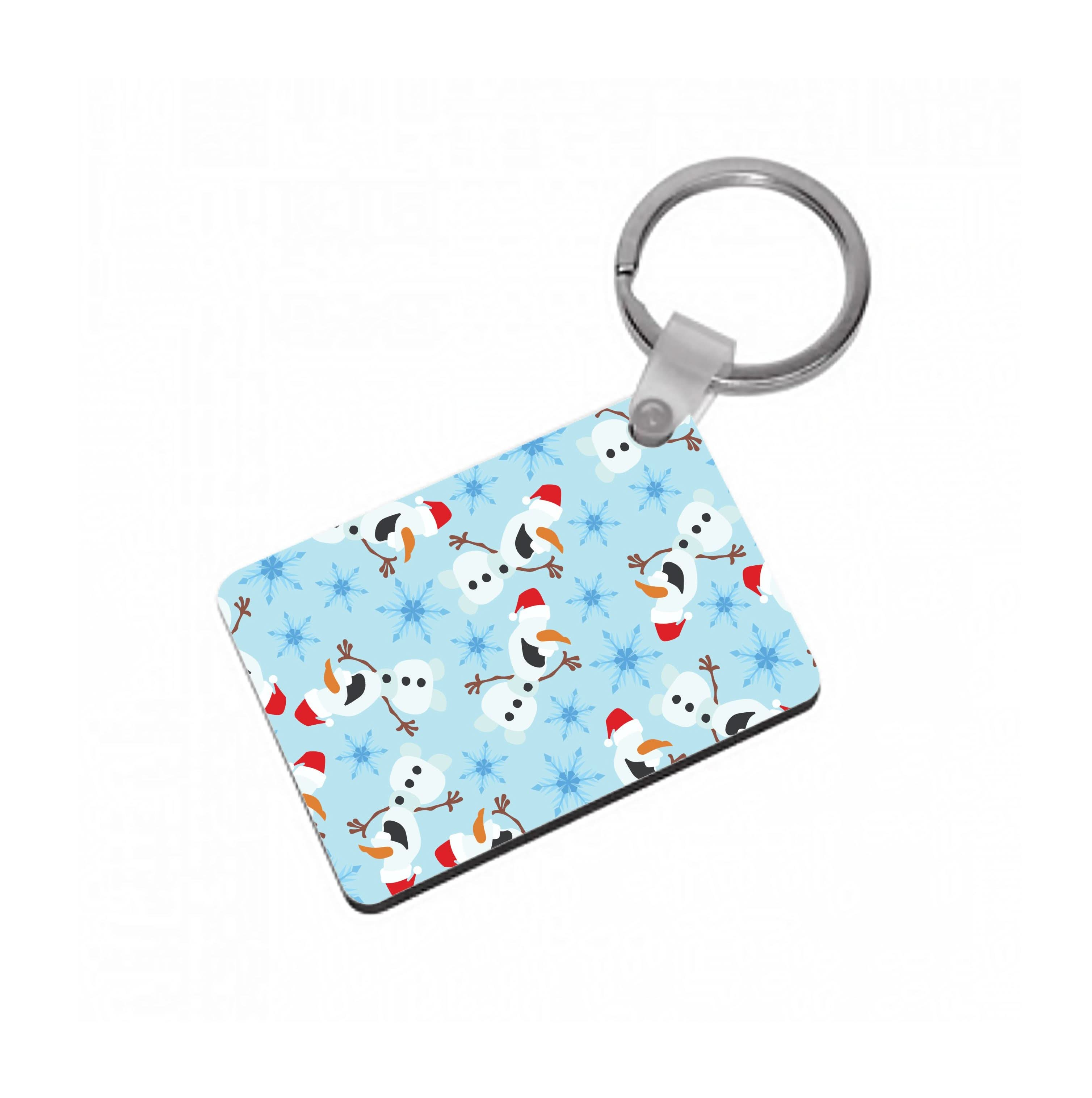 Snowman Pattern Keyring