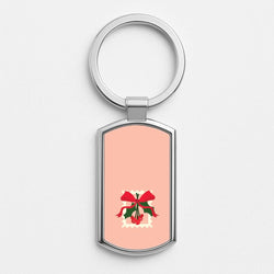 Cartoon Mouse Holly Silver Metal Keyring