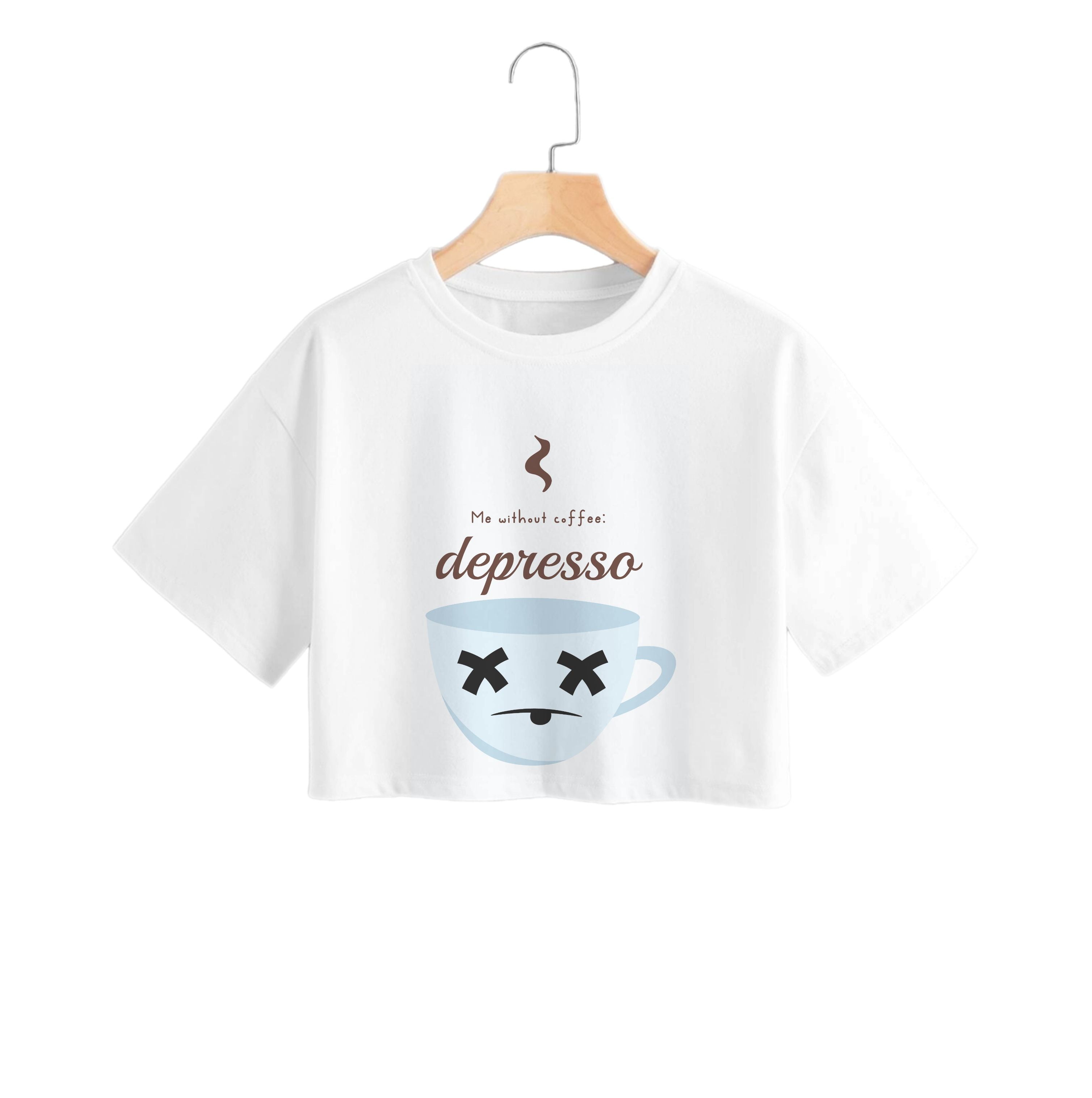 Depresso - Funny Quotes Crop Top