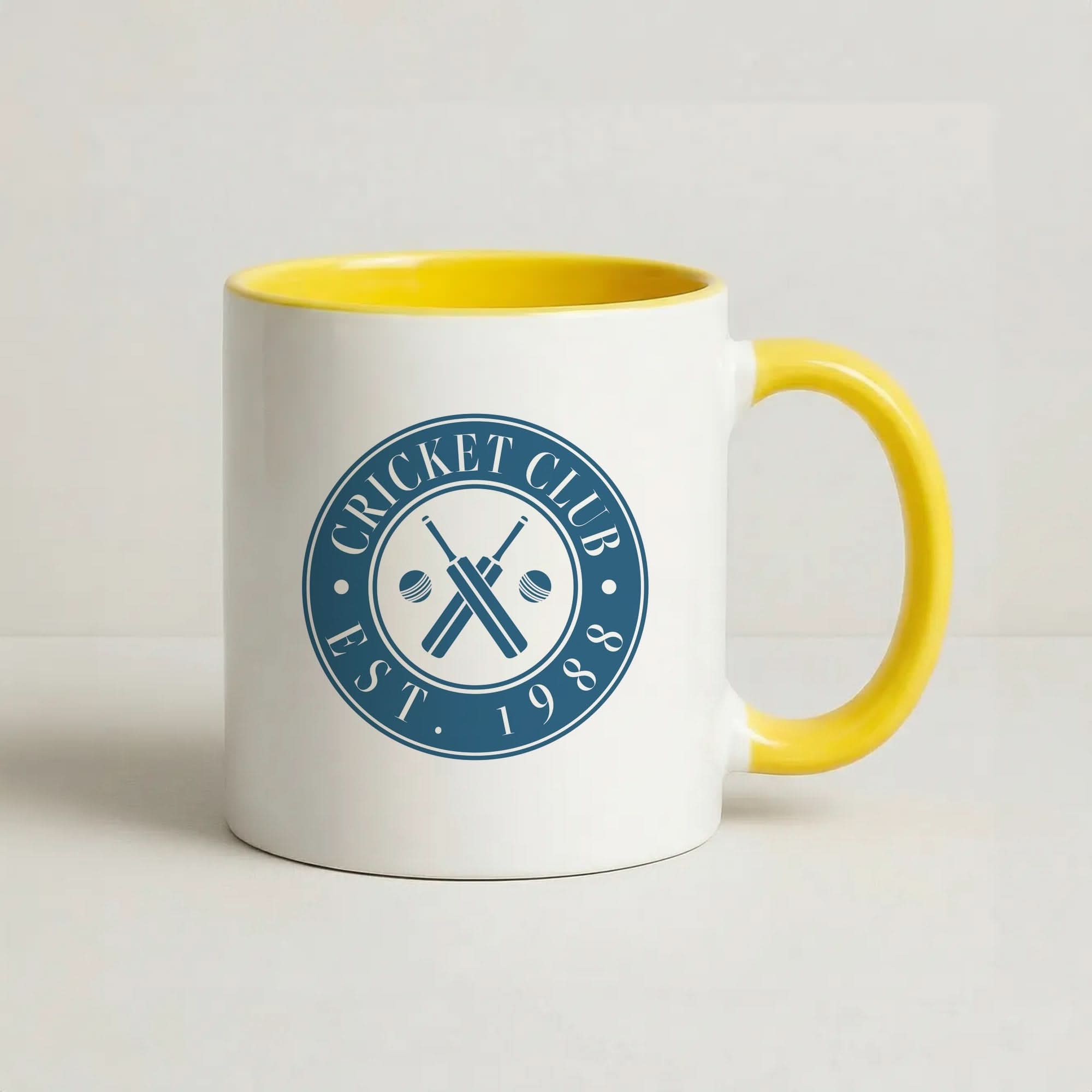 Cricket Badge Yellow Mug