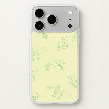 Sketched Winnie Pattern iPhone 17 Pro Case