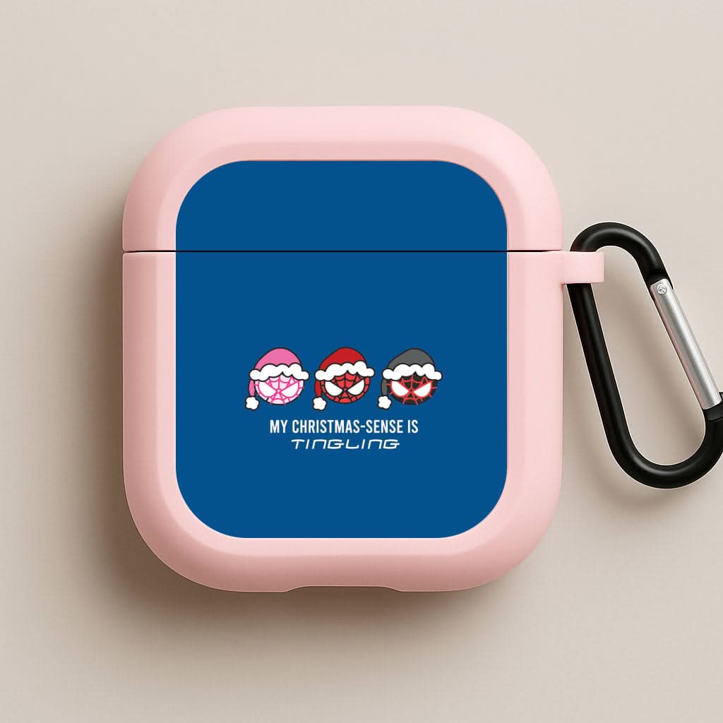 Spider Hero Christmas Sense Pink AirPods Case