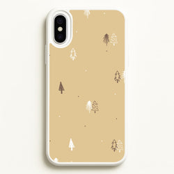 Minimal Christmas Trees Pattern iPhone XS Max Case