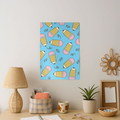 Pencils And Scribbles Pattern Art Print
