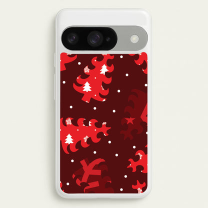 Wrapping Paper Christmas Tree Pattern Google Pixel 10 / 10 Pro Case