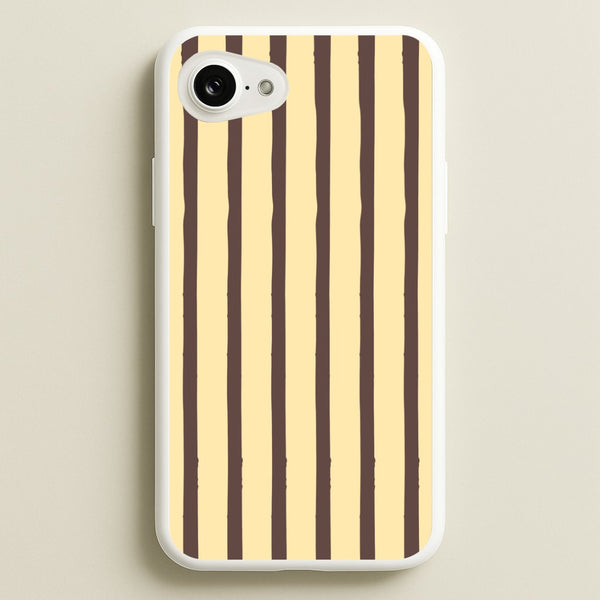 Vanilla & Chocolate Stripes iPhone 16e Case