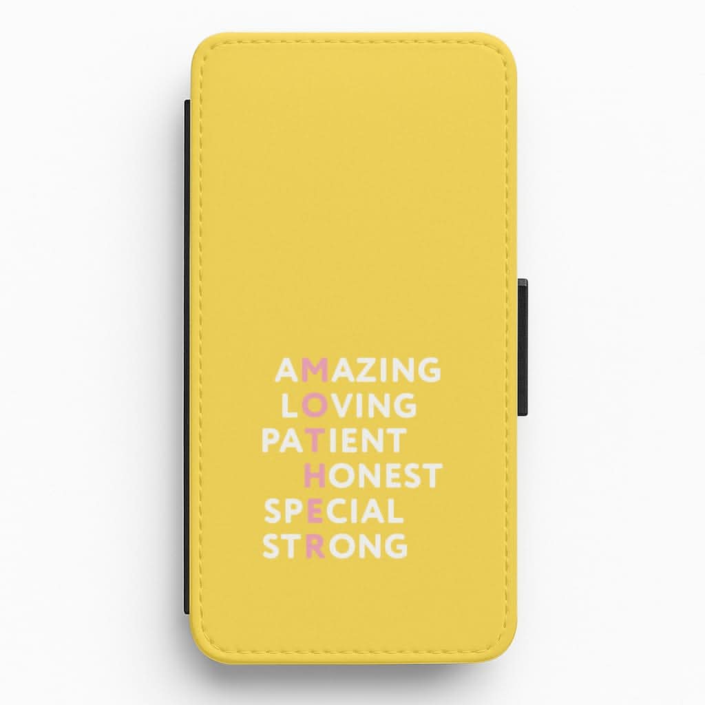 Mother Anagram Flip / Wallet Phone Case
