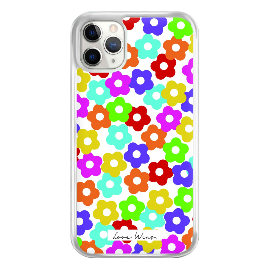 Rainbow Flowers Phone Case