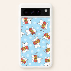 Present And Snowflakes Moom Pattern Google Pixel 8 Pro Case