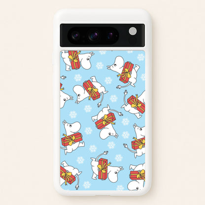 Present And Snowflakes Moom Pattern Google Pixel 8 Pro Case