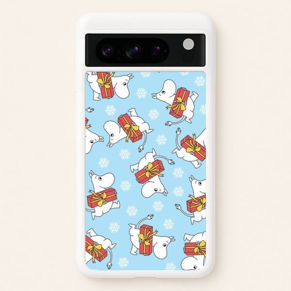 Present And Snowflakes Moom Pattern Google Pixel 8 Pro Case