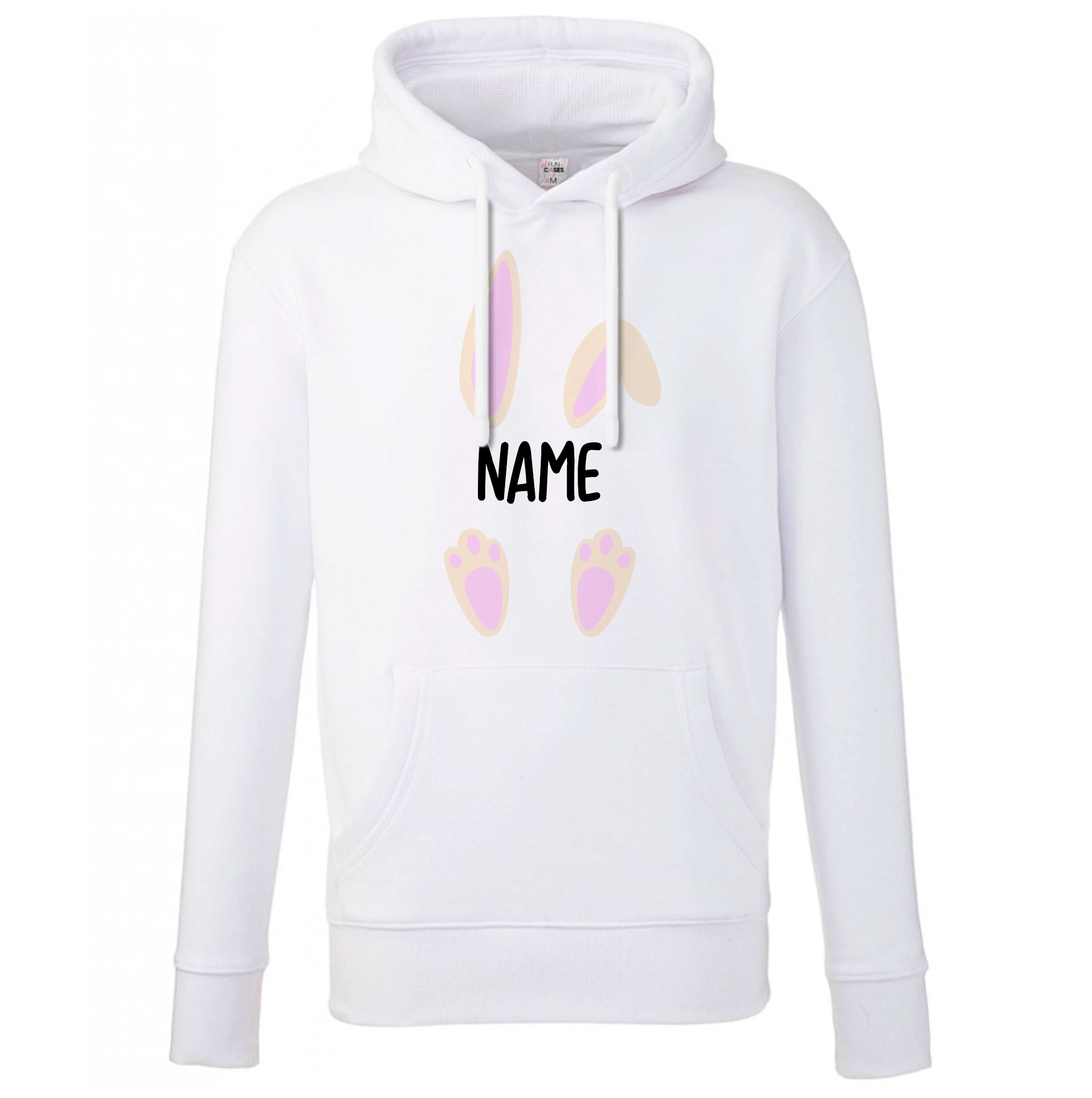 White Bunny Personalised Hoodie