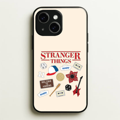 Stranger Things Cartoon Icons iPhone 15 Case