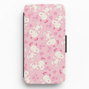 Cartoon Beagle Valentine Hearts Pattern Flip / Wallet Phone Case 1