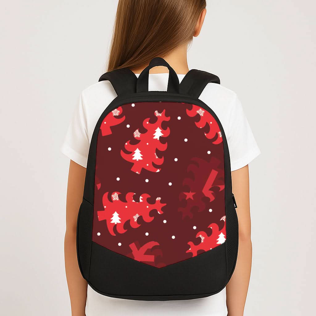 Wrapping Paper Christmas Tree Pattern School Bag