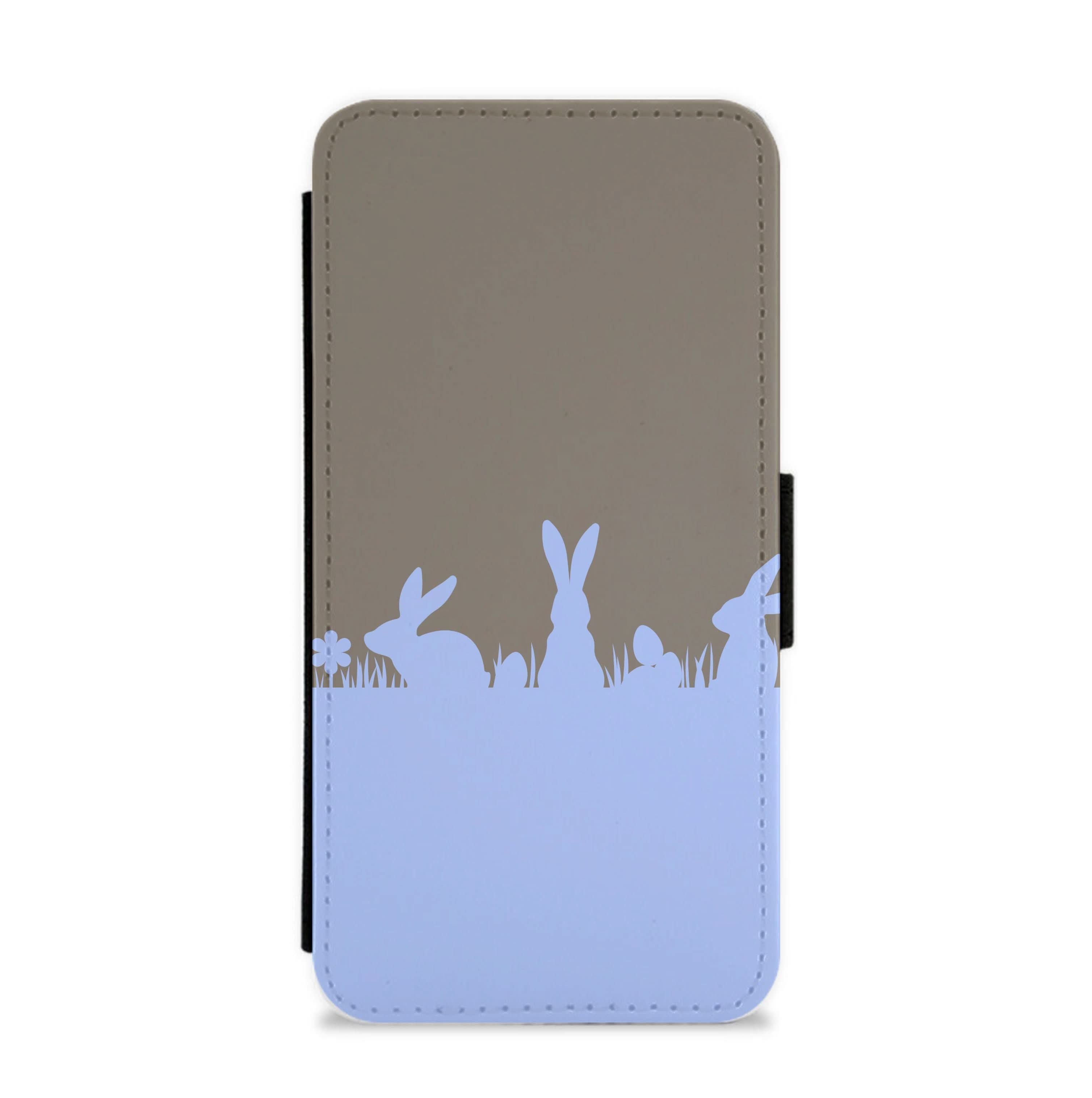 Bunny Outline  Flip / Wallet Phone Case