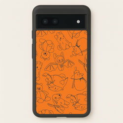 Halloween Plushies Pattern I - Halloween Google Pixel 6a Case