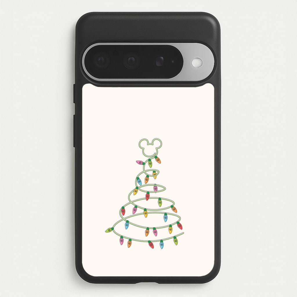 Cartoon Mouse Christmas Tree Lights Google Pixel 10 Pro XL Case