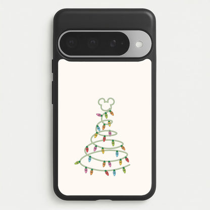 Cartoon Mouse Christmas Tree Lights Google Pixel 10 Pro XL Case