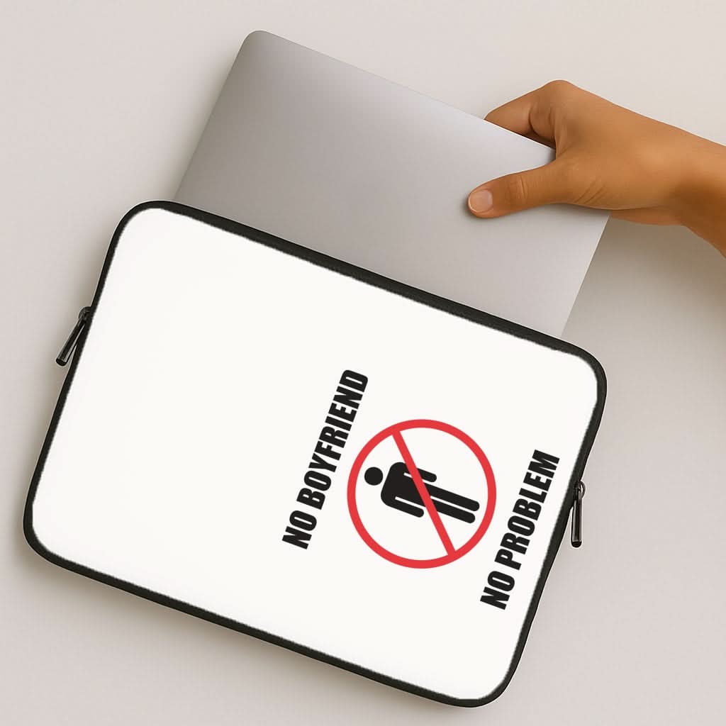 No Boyfriend No Problem MacBook Cover