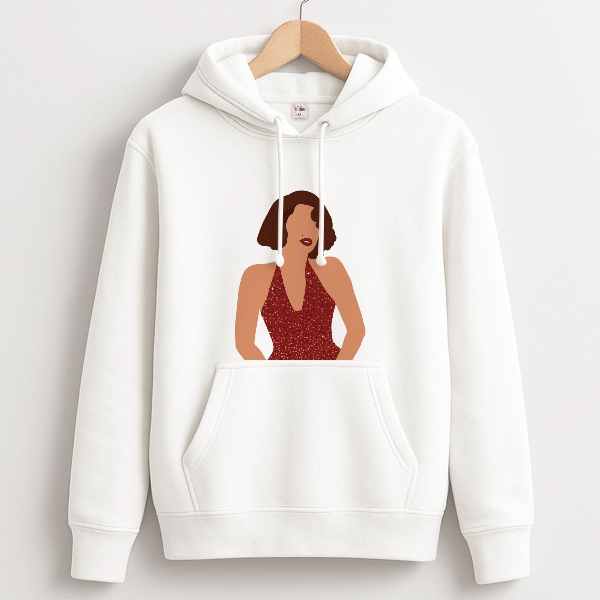 Red Sparkly Dress Hoodie
