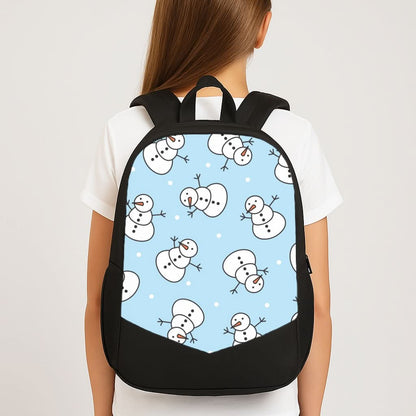 Cartoon Snowmen Pattern School Bag