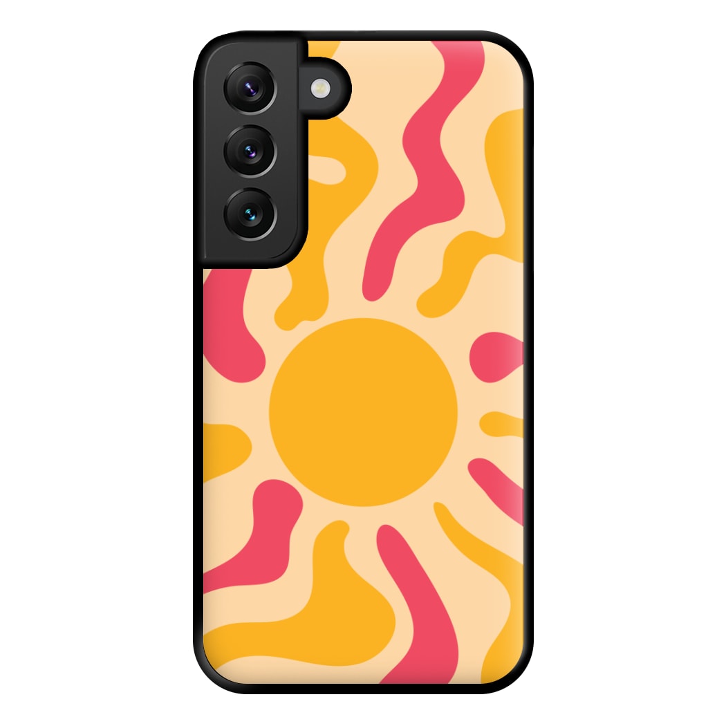 Yellow And Pink Abstract Sun Galaxy S22 Case