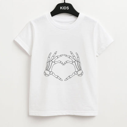 Skeleton Heart Kids Unisex T-Shirt