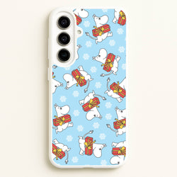 Present And Snowflakes Moom Pattern Galaxy A56 Case