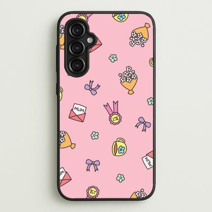 Mum Doodles Pattern Galaxy A14 Case