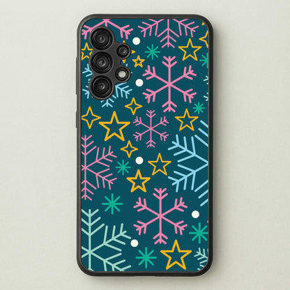 Colourful Christmas Symbols Pattern Galaxy A13 Case