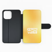 Gemini Vibes Gradient Zodiac Flip / Wallet Phone Case 2