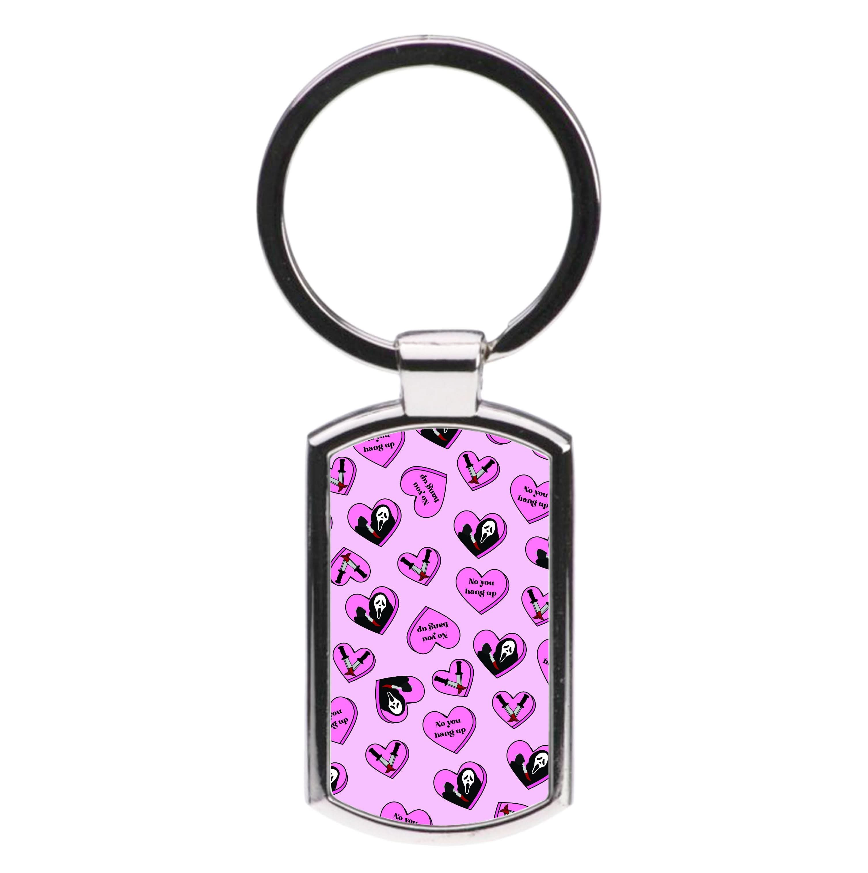 No You Hang Up Love Hearts Luxury Keyring