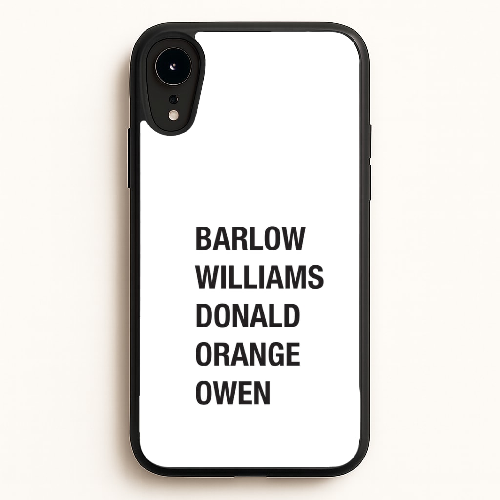 Take Band Members Names iPhone XR Case