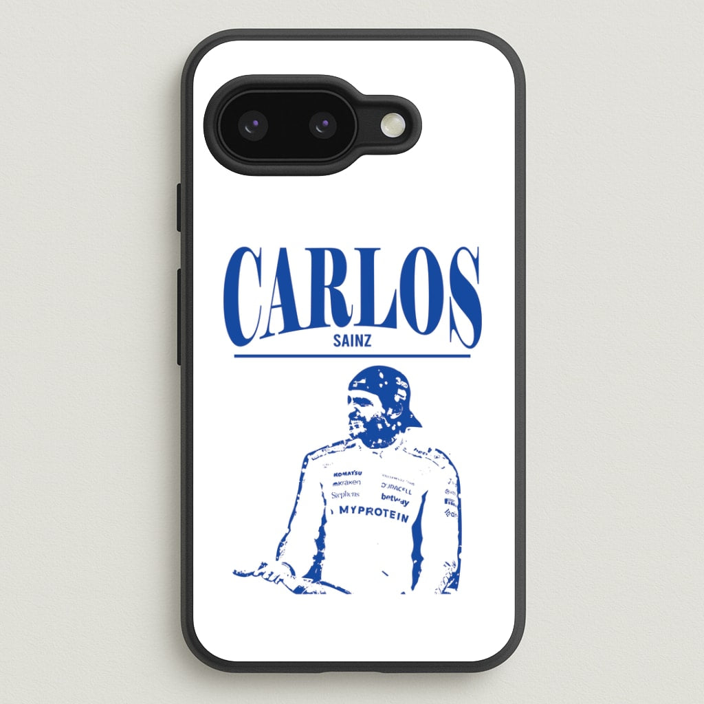 Carlos White And Blue Google Pixel 9a Case