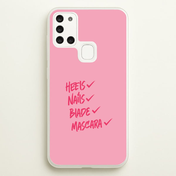Heels, Nails, Blade, Mascara Galaxy A21s Case
