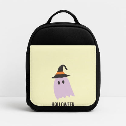 Purple Ghost Halloween Vibes Insulated Lunch Bag