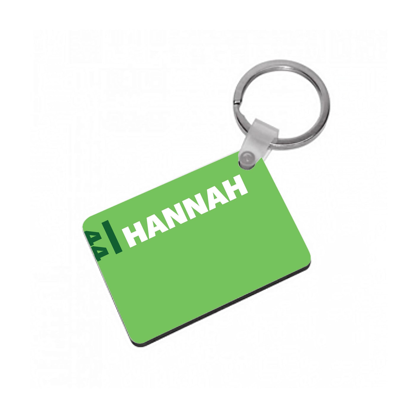 Personalised F1 Driver Green Keyring