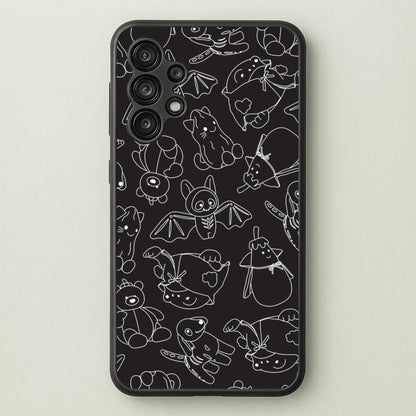 Halloween Plushies Pattern II - Halloween Galaxy A13 Case