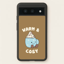 Hot Cocoa Plush Quote Google Pixel 8a Case
