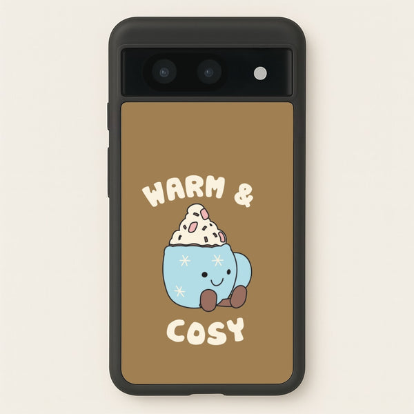 Hot Cocoa Plush Quote Google Pixel 8a Case