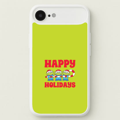 Happy Holidays Cute Green Aliens iPhone 17 Air Case
