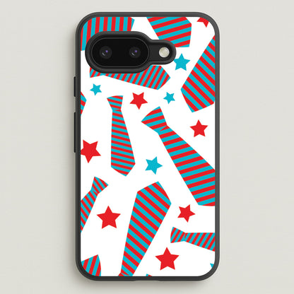 Tie And Stars Pattern Google Pixel 9a Case