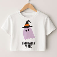 Purple Ghost Halloween Vibes Crop top