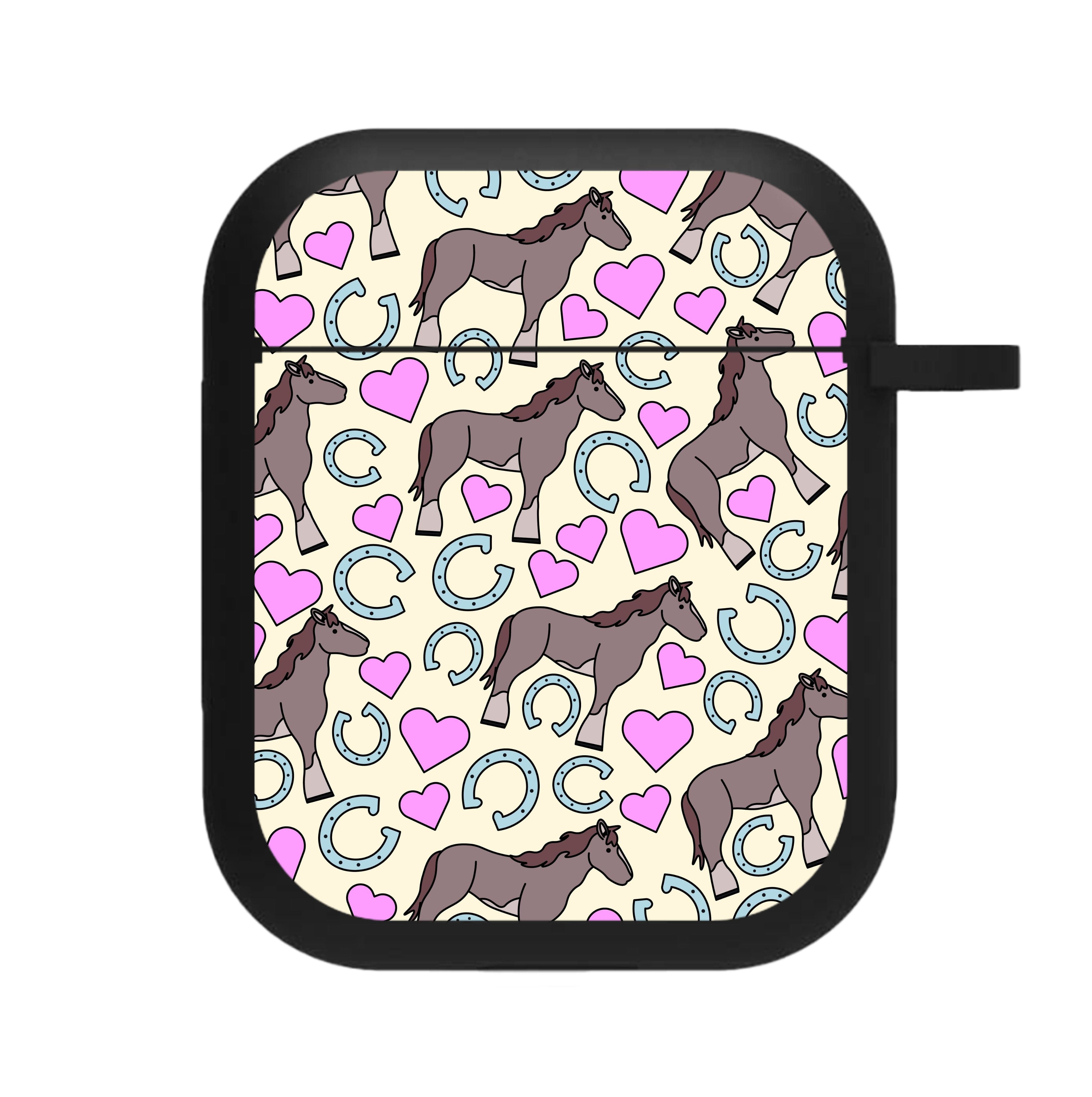 Horses And Horseshoes Pattern - Horses AirPods Case