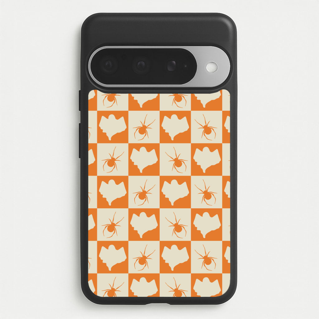 Spiders And Ghosts Checkered Pattern II Google Pixel 10 Pro XL Case