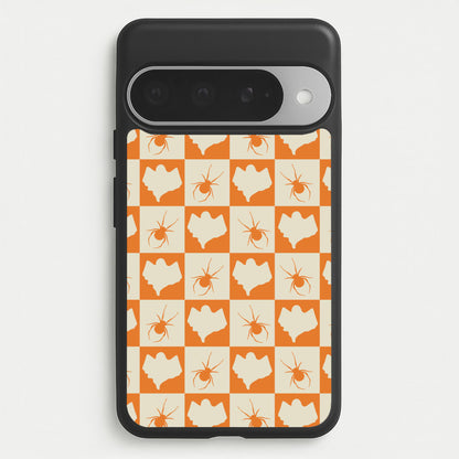 Spiders And Ghosts Checkered Pattern II Google Pixel 10 Pro XL Case