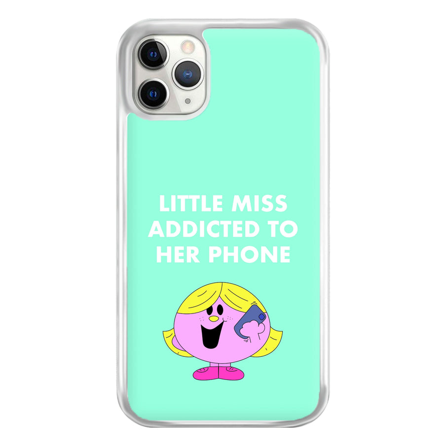 Little Miss Addicted To Her Phone - Aesthetic Quote Phone Case