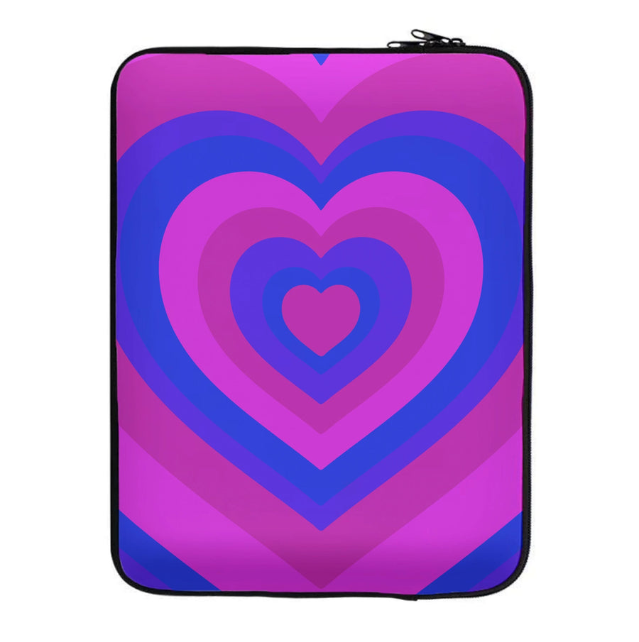 Bisexual Pride Heart Laptop Sleeve