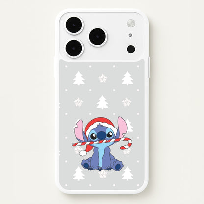 Cute Blue Alien Candycane iPhone 17 Pro Case